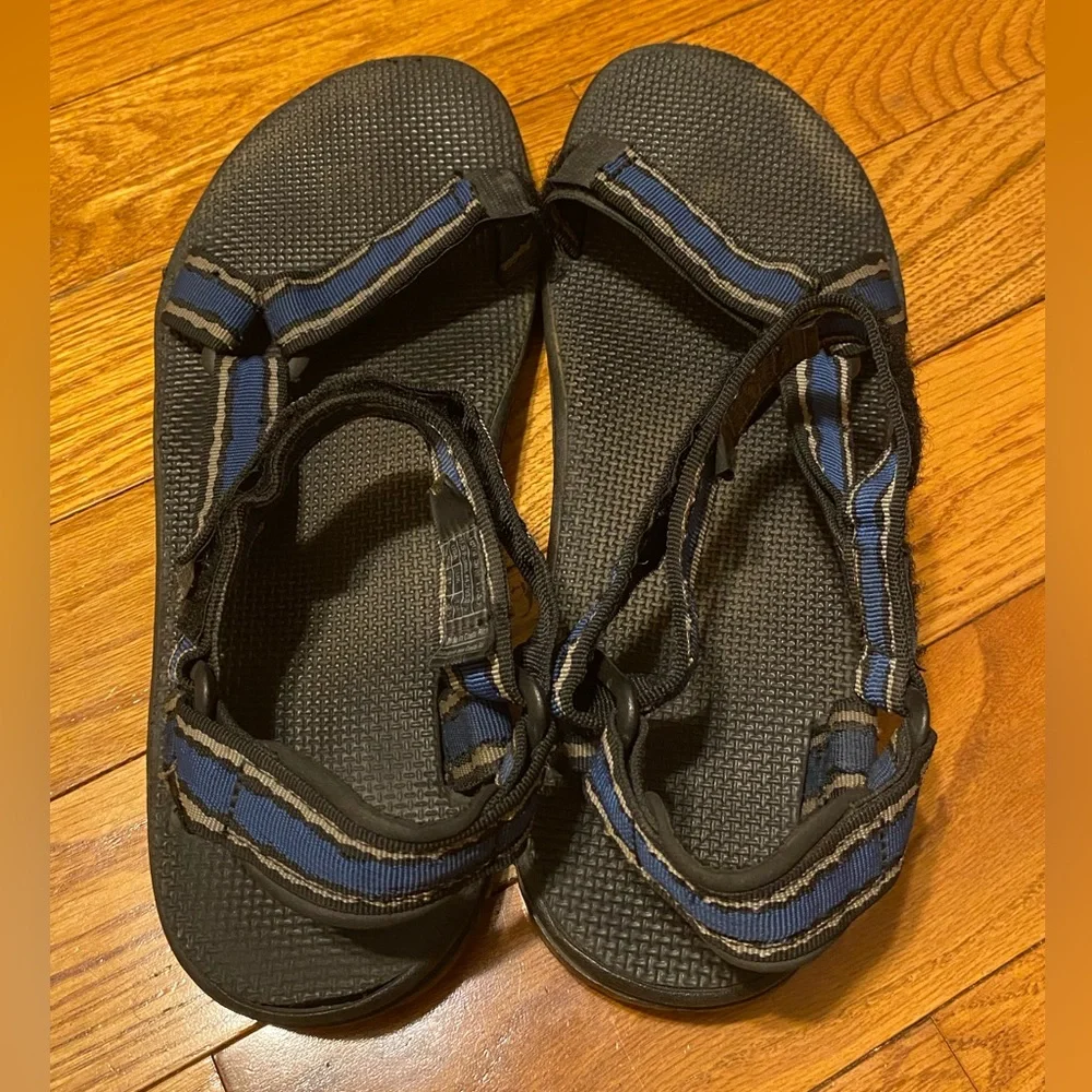 Mens Teva Storm Trail Hiking Sandals Blue Gray 1535 Size 12‎